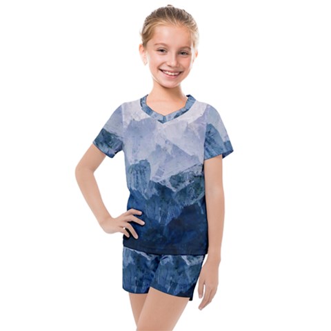 Blue Mountain Kids  Mesh Tee And Shorts Set by goljakoff