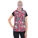 Red Vivid Marble Pattern 3 Women s Button Up Vest View1