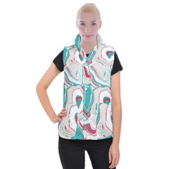 Vivid Marble Pattern Women s Button Up Vest by goljakoff