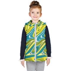 Vector Vivid Marble Pattern 13 Kids  Hooded Puffer Vest by goljakoff