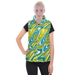 Vector Vivid Marble Pattern 13 Women s Button Up Vest by goljakoff