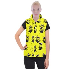 Cats Heads Pattern Design Women s Button Up Vest by Amaryn4rt