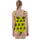 Cats Heads Pattern Design Twist Front Tankini Set View2