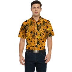 Rudbeckias  Men s Short Sleeve Pocket Shirt  by Sobalvarro