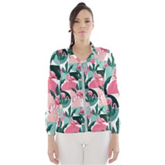 Beautiful Flamingo Pattern Women s Windbreaker by designsbymallika