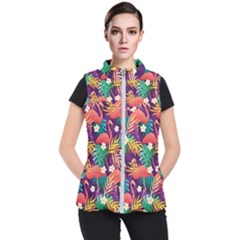 Flamingo Love Women s Puffer Vest by designsbymallika