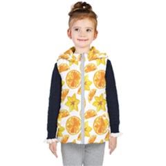 Oranges Love Kids  Hooded Puffer Vest by designsbymallika