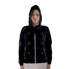 Arfican Head Sculpture Motif Print Pattern Women s Hooded Windbreaker by dflcprintsclothing