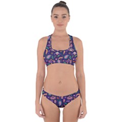 Paisley Print 2 Cross Back Hipster Bikini Set by designsbymallika