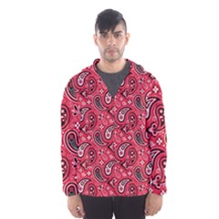 Baatik Red Pattern Men s Hooded Windbreaker by designsbymallika