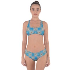 Traditional Indian Pattern Criss Cross Bikini Set by designsbymallika