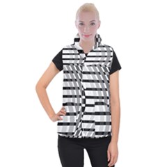 Nine Bar Monochrome Fade Squared Bend Women s Button Up Vest by WetdryvacsLair