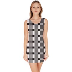 Nine Bar Monochrome Fade Squared Pulled Inverted Bodycon Dress by WetdryvacsLair