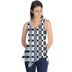 Nine Bar Monochrome Fade Squared Pulled Inverted Sleeveless Tunic by WetdryvacsLair