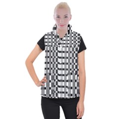 Nine Bar Monochrome Fade Squared Pulled Inverted Women s Button Up Vest by WetdryvacsLair