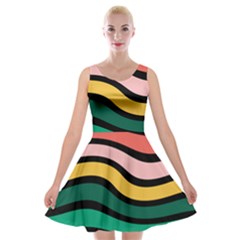 Nine 9 Bar Rainbow Sea Sickness Velvet Skater Dress by WetdryvacsLair