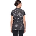 Dark Floral Artwork Women s Puffer Vest View2