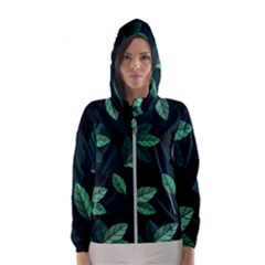 Foliage Women s Hooded Windbreaker by HermanTelo