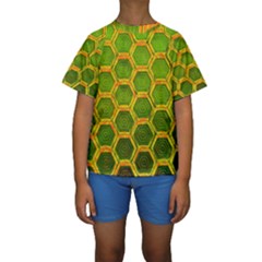 Hexagon Windows Kids  Short Sleeve Swimwear by essentialimage