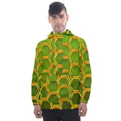 Hexagon Windows Men s Front Pocket Pullover Windbreaker by essentialimage