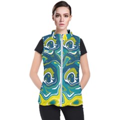 Vector Vivid Marble Pattern 14 Women s Puffer Vest by goljakoff