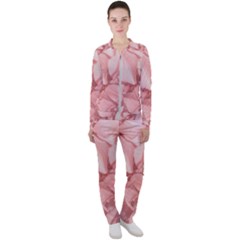 Coral Colored Hortensias Floral Photo Casual Jacket And Pants Set by dflcprintsclothing