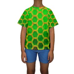 Hexagon Windows Kids  Short Sleeve Swimwear by essentialimage