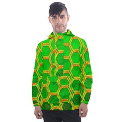 Hexagon Windows Men s Front Pocket Pullover Windbreaker by essentialimage