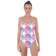 Colorful Tie Back One Piece Swimsuit by Sparkle