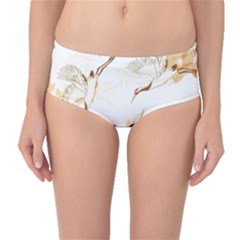 Birds And Flowers  Mid-waist Bikini Bottoms by Sobalvarro