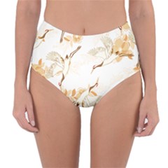 Birds And Flowers  Reversible High-waist Bikini Bottoms by Sobalvarro