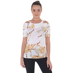 Birds And Flowers  Shoulder Cut Out Short Sleeve Top by Sobalvarro