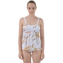 Birds And Flowers  Twist Front Tankini Set by Sobalvarro