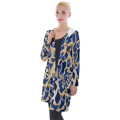 Leopard Skin  Hooded Pocket Cardigan by Sobalvarro