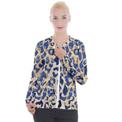 Leopard Skin  Casual Zip Up Jacket by Sobalvarro