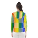 LGBT Rainbow Buffalo Check LGBTQ Pride Squares Pattern Women s Hooded Windbreaker View2