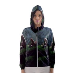 Wooden Child Resting On A Tree From Fonebook Women s Hooded Windbreaker by 2853937