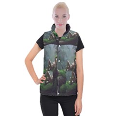 Wooden Child Resting On A Tree From Fonebook Women s Button Up Vest by 2853937