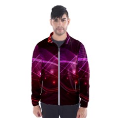 Colorful Arcs In Neon Light, Graphic Art Men s Windbreaker