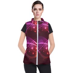 Colorful Arcs In Neon Light, Graphic Art Women s Puffer Vest