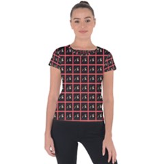 Grill Blocks Short Sleeve Sports Top  by Sparkle