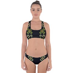 Pattern Background Vector Seamless Cross Back Hipster Bikini Set by Dutashop