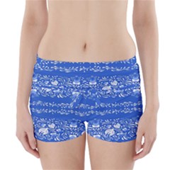 Blue Flowers Boyleg Bikini Wrap Bottoms by Eskimos