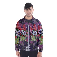 Purple Flowers Men s Windbreaker by goljakoff