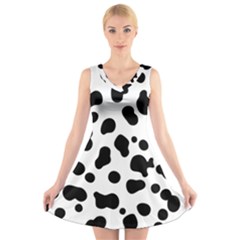 Spots V-neck Sleeveless Dress by Sobalvarro