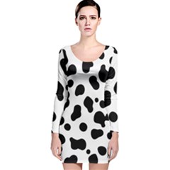 Spots Long Sleeve Velvet Bodycon Dress by Sobalvarro