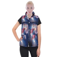 Galaxy Women s Button Up Vest by ExtraGoodSauce