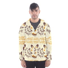 Decorative Flowers Men s Hooded Windbreaker by Eskimos