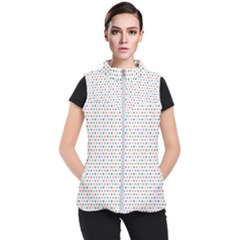 Hearts Pattern Women s Puffer Vest by designsbymallika