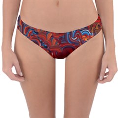 Phoenix In The Rain Abstract Pattern Reversible Hipster Bikini Bottoms by CrypticFragmentsDesign